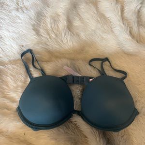 Victoria's Secret PINK Wear Everywhere Push Up Bra Women's SZ 34B Green Grayish